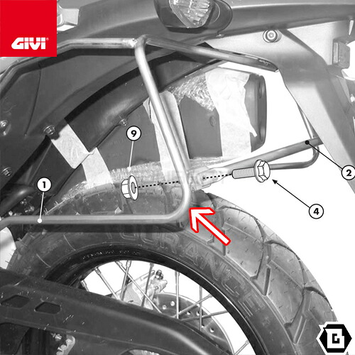 GIVI T221 サイドバッグホルダー サイドバッグ固定用アクセサリ HONDA XL700V トランザルプ 対応 バイク用｜GUUBEAT-MOTO GIVIパーツ専門店