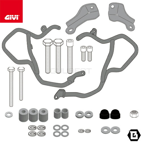 GIVI TN6418 エンジンガード クラッシュバー ブラック スチール製 TRIUMPH タイガー 900 対応 専用設計 バイク用