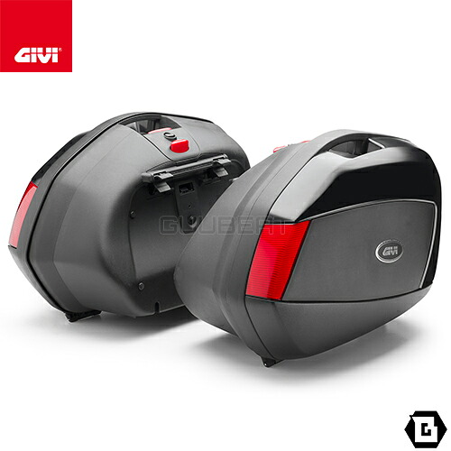 GIVI V35N MONOKEY SIDE サイドケース 左右セット 片側35L容量 レッドレンズ仕様 汎用タイプ バイク用