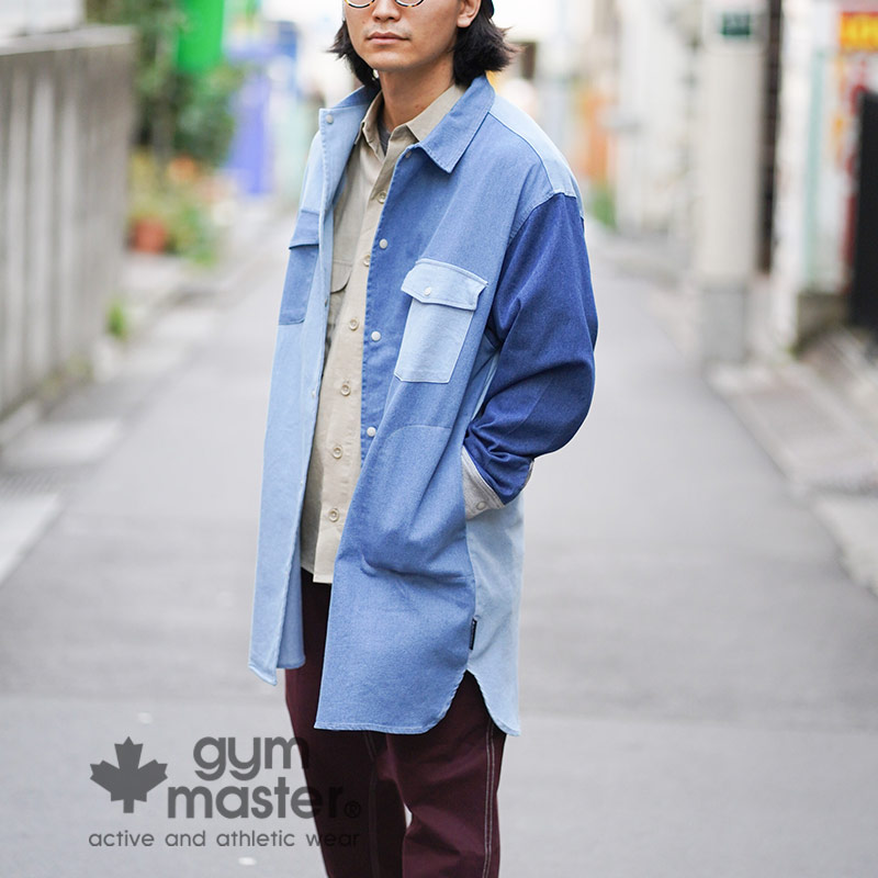 楽天市場 Gym Master ジムマスター 公式 ストレッチデニムロングシャツメンズ レディース ユニセックス 羽織 シャツ ジャケット ライトアウター 春夏 かっこいい かわいい おしゃれ カジュアル 海外発送 G Gym Master On Line Shop