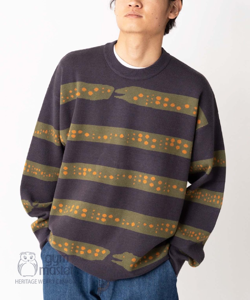 楽天市場】gym master 公式 ジャガードニットウツボーダークルーネック