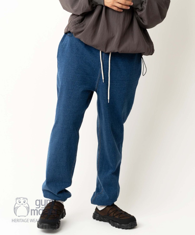 gym master 公式 11oz インディゴスウェットパンツ【変化を楽しみ 育てる服】メンズ レディース デニムパンツ ストレッチ イージーパンツ 長ズボン セットアップ 大きいサイズ 綿100% 秋冬 部屋着 ルームウェア スポーツウェア ダンス ブランド ジムマスター G633713