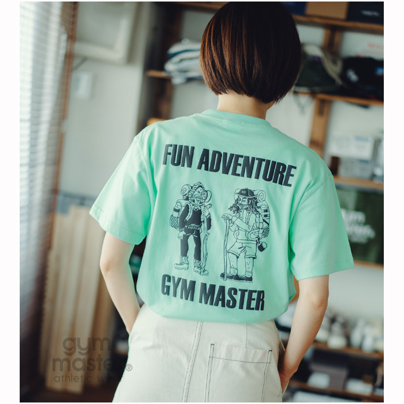 Gym Master ジムマスター 公式5 6oz Fun Adventure Tee メンズ レディース ユニセックス 丸首 クルーネック 冒険 おじさん 半袖 部屋着 プリントtシャツ ピンク パステル イエロー カジュアル おしゃれ かわいい おもしろい T恤衫 G 販売期間 限定のお得なタイムセール