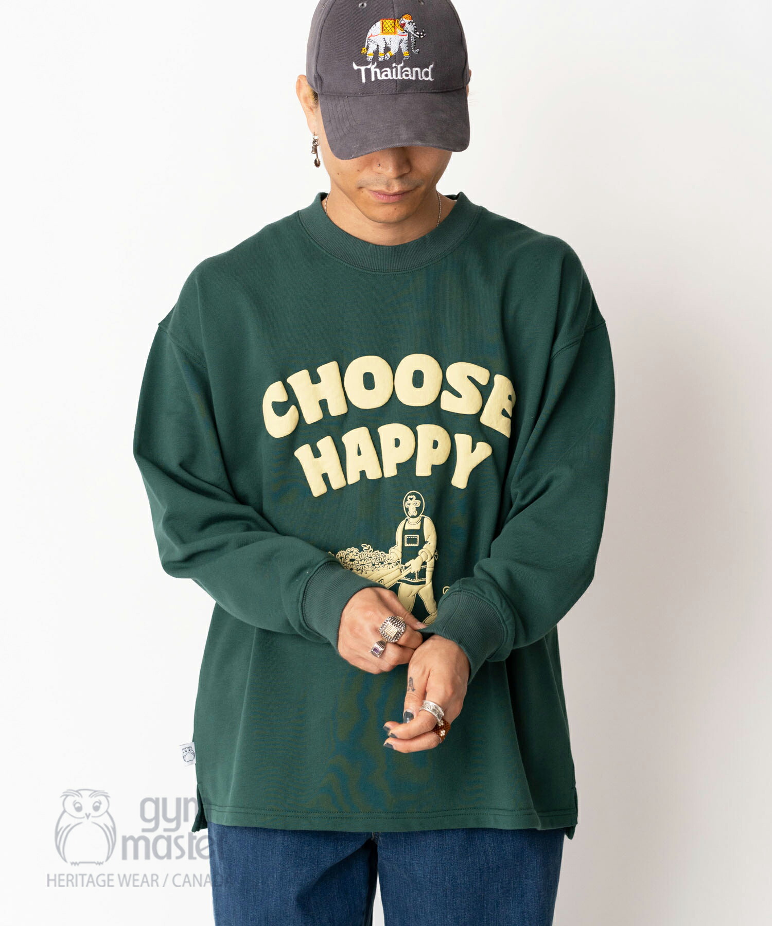 楽天市場】ジムマスター 公式10.3oz CHOOSE HAPPYスウェットビッグTee