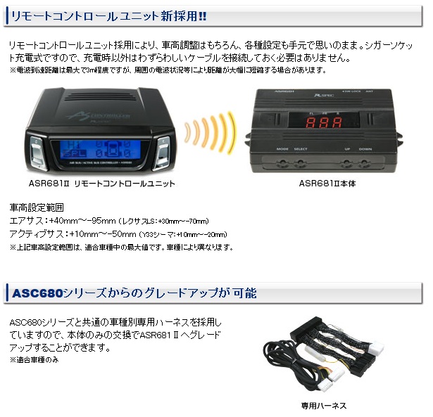 データシステム エアサスコントローラーセット ASR681II ハーネス