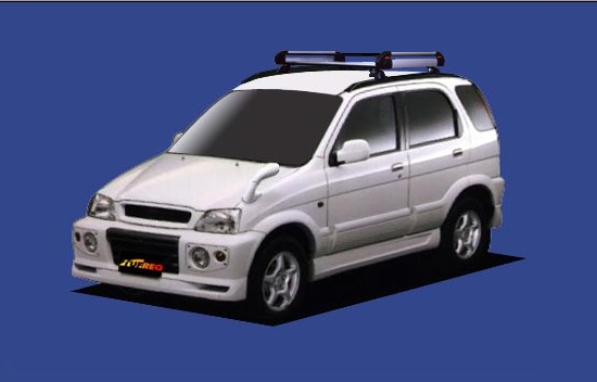 【テリオス専用ルーフキャリア】SEIKOH TUFREQ ル&minus;フキャリア Hシリーズ H9.3～H18.1 J10#G/J12#G エアロルーフレール付 HS227A セイコウ タフレック 精興工業｜業販ネットショップ店