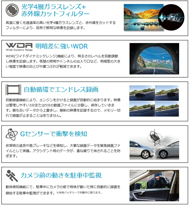 特別セーフ ドライブレコーダー Accコード Hdmiでテレビ出力対応 F330s C100 Hp フルhd 対角140 0万画素 夜間に強い 駐車中監視 車用品 G