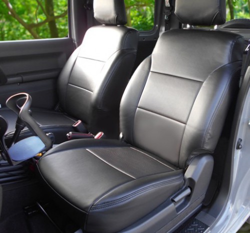 アズール AZ07R19 シートカバー スズキ ジムニーJB64W(H30/07-) 運転席助手席セット 安心の難燃性PVCレザー パンチング