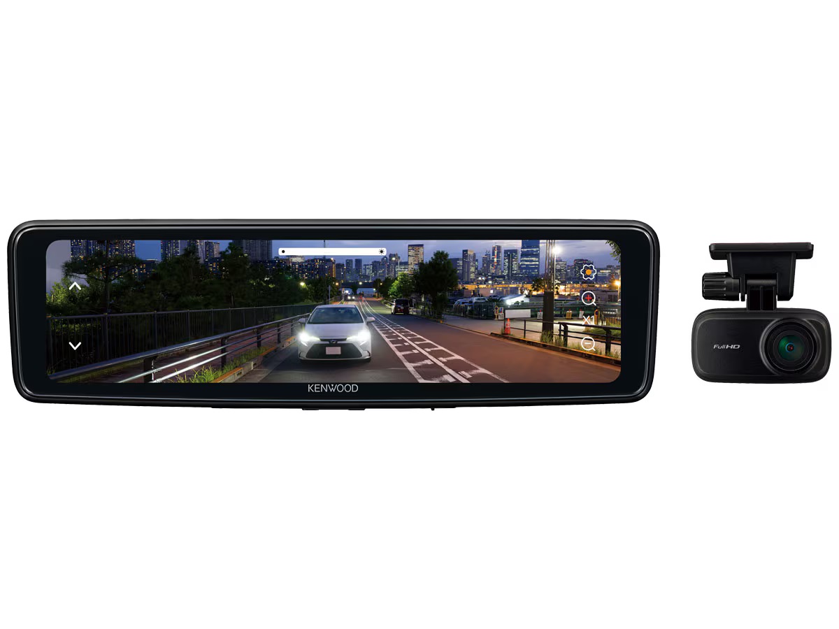 ケンウッド LZ-X20EM 10V型高画質液晶搭載デジタルルームミラー 3年保証 後方視界が広く鮮明 後方車との距離感の不安を軽減