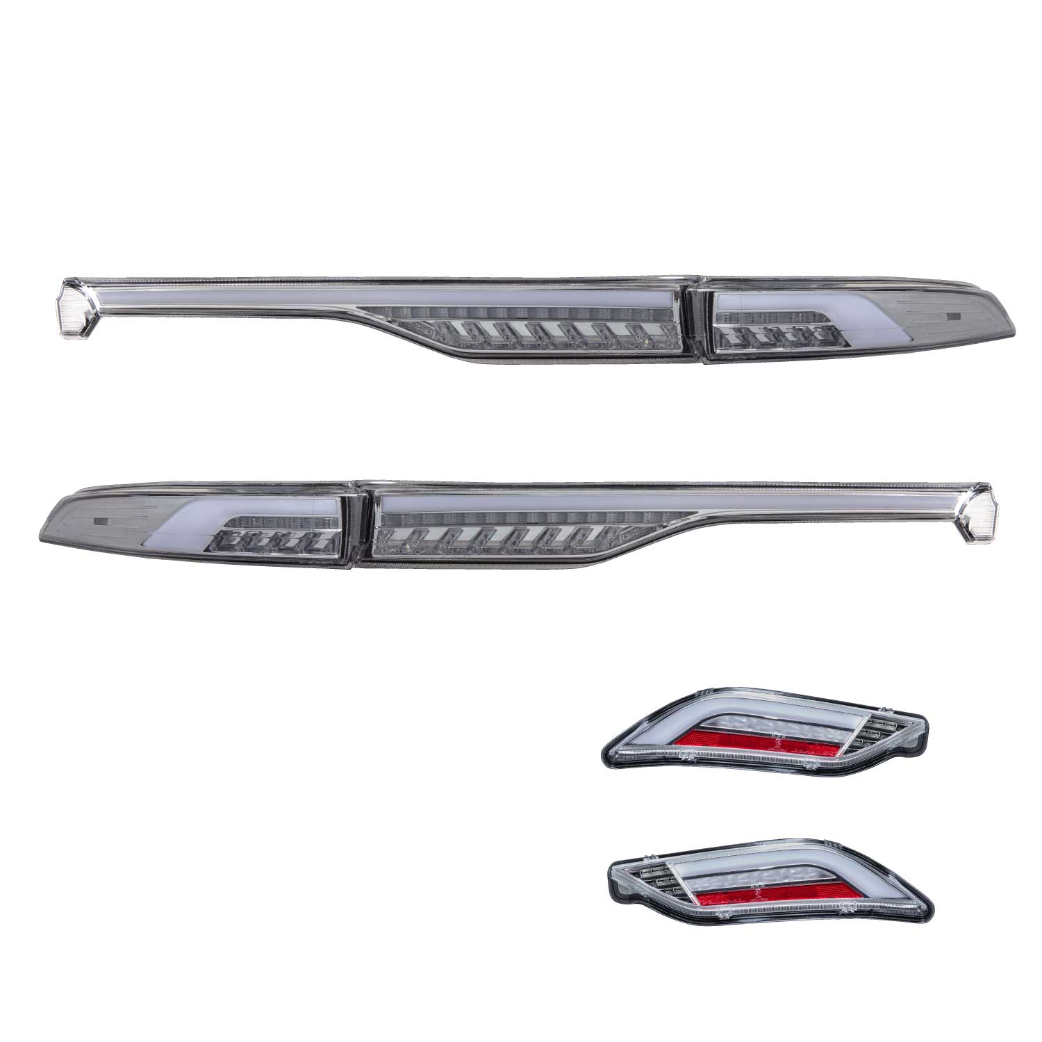 ヴァレンティ TT80HAR-CC-CC-2 ハリアー 80系 LEDテールランプ 上下SET REVO(上下SET) アッパー：クリア/クローム ロア：クリア/クローム