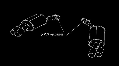 柿本改 マフラー 【A6H3043B】 einsatz s-622 A5スポーツバック45TFSIクワトロスポーツ S-Line 17/4~ DBA-F5CYRL CYR(T) 4WD|業販ネットショップ店