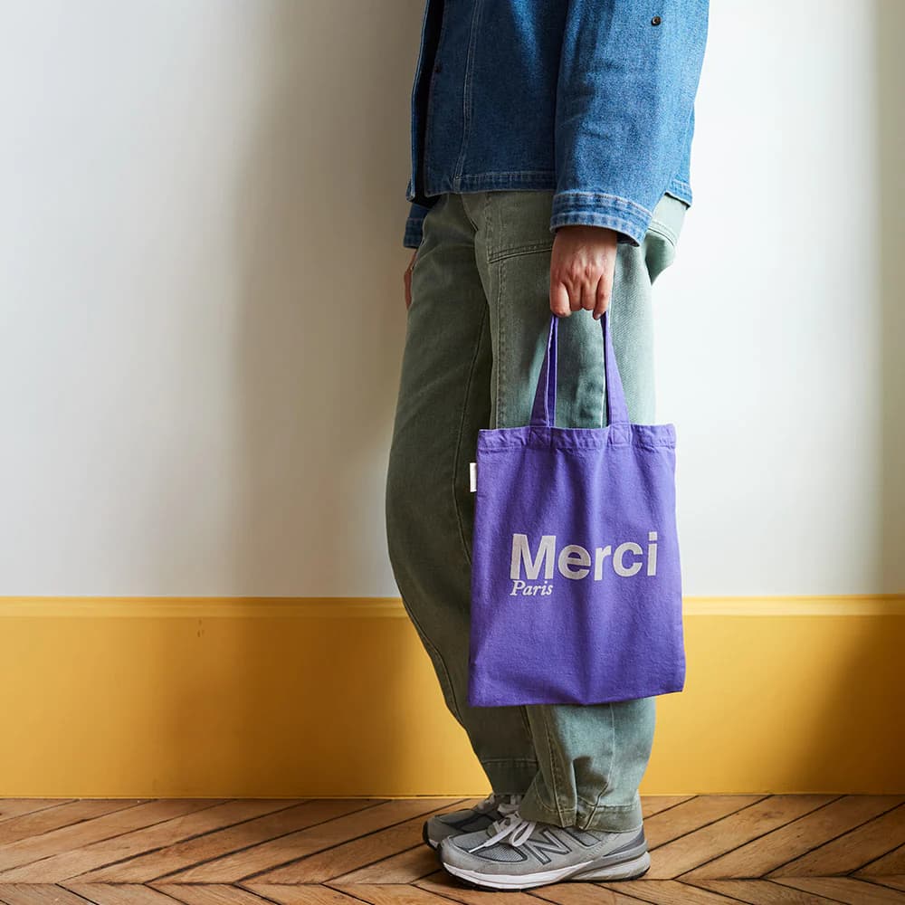 楽天市場】日本未発売【パリ直輸入】Merci cotton Tote Bag - Violet