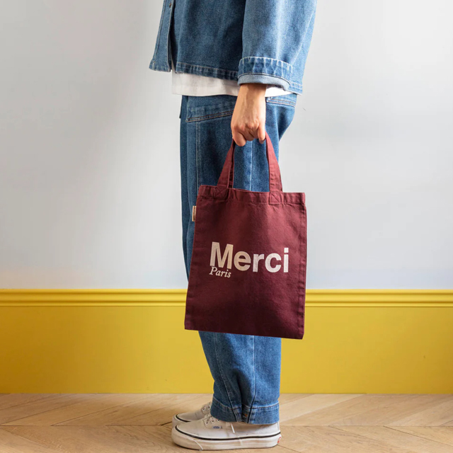 楽天市場】日本未発売【パリ直輸入】Merci cotton Tote Bag - Purple