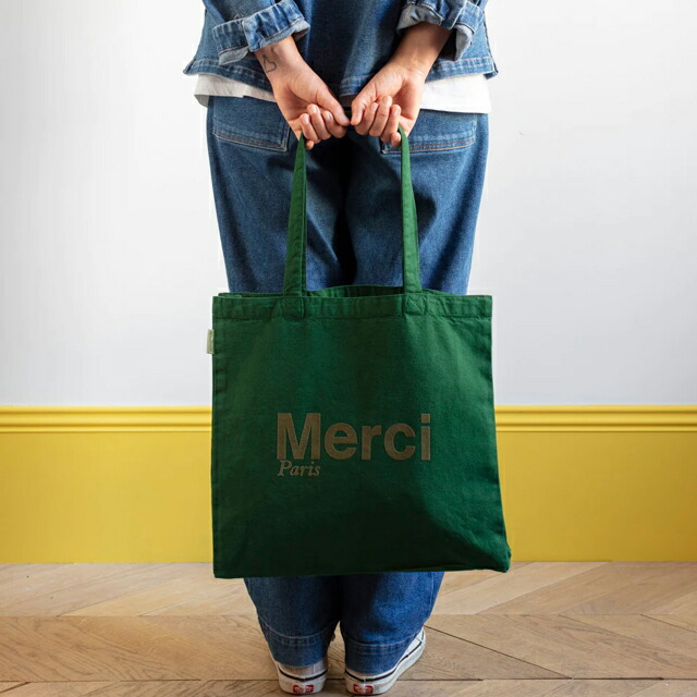 楽天市場】日本未発売【パリ直輸入】Merci cotton Tote Bag - Burgundy 