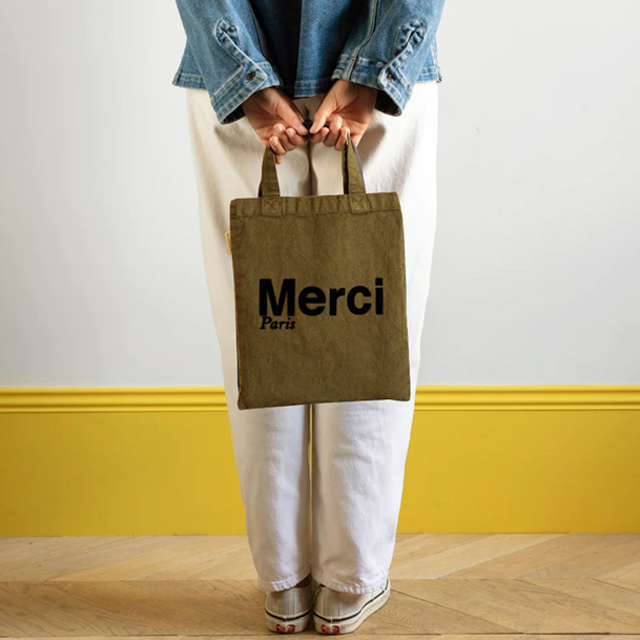 楽天市場】日本未発売【パリ直輸入】Merci cotton Tote Bag - Orange 