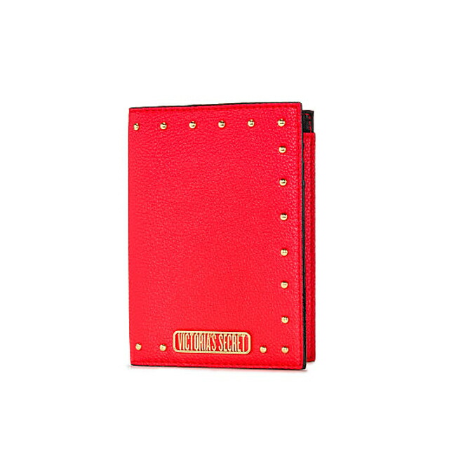 毎日がバーゲンセール Victoria S Secret Studded Passport Case ヴィクトリアシークレット ビクシー パスポートケース ラインストーン レッド ブラック Homologacao Mascotinn Com Br