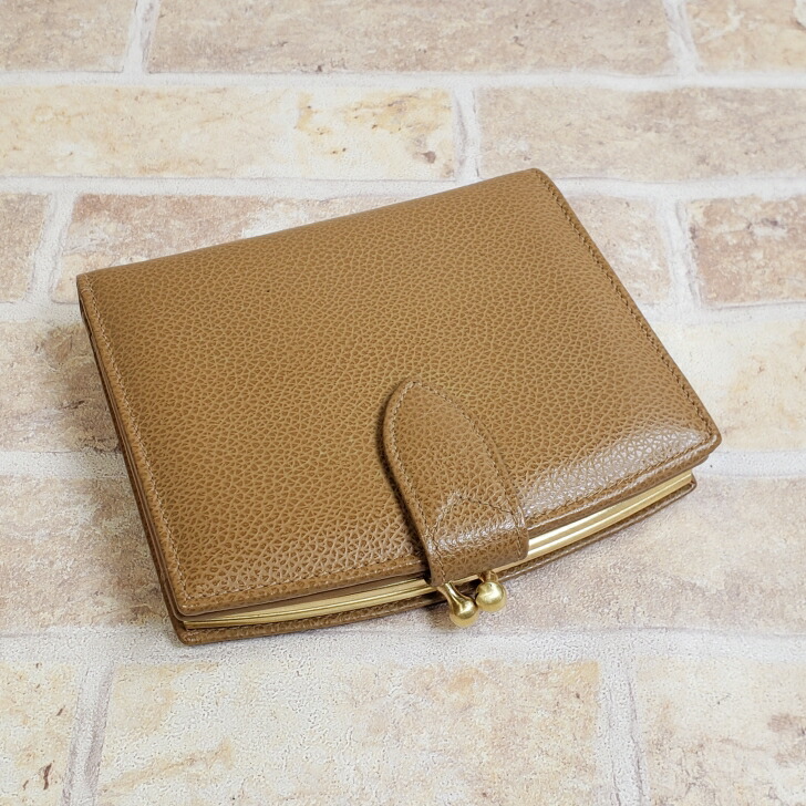 【中古品】オールドコーチ イタリア製 金入れ なめし革 折札入れ ベージュ 二折札入れ ウォレット レディース財布-バッグ・小物・ブランド雑貨-財布・ケース