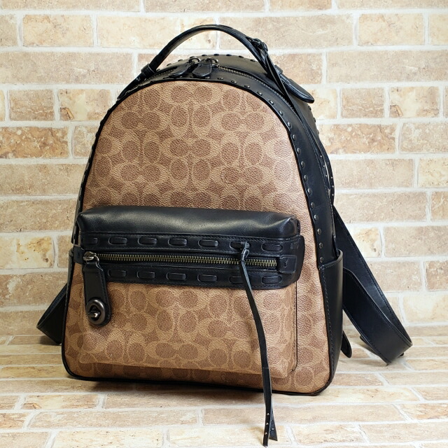 コーチ　COACH リュック　シグネチャー柄　ターンロック　レザー 楽天市場】COACH コーチ ターンロック タイ バックパック