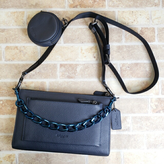 未使用品✨コーチ　ホールデン　クロスボディバッグ　ショルダーバッグ　ネイビー COACH コーチ バック メンズ ショルダーバッグ アウトレット