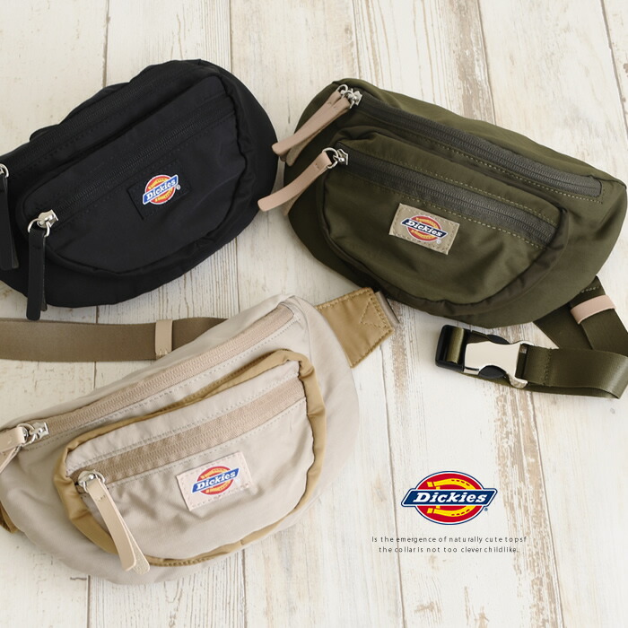 楽天市場 ディッキーズ フロントポケット ウエストポーチ ミニ ショルダーバッグ レディース メンズ カーキ ベージュ ブラック Chatonblanc シャトンブラン
