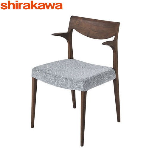 シラカワ家具 飛騨家具 凛（rin） S-R344A レッドオーク（ナラ材）肘付き 飛騨高山 ショートアームチェア ダイニングチェア 食堂イス 椅子 食卓椅子 shirakawa｜h-conetshop