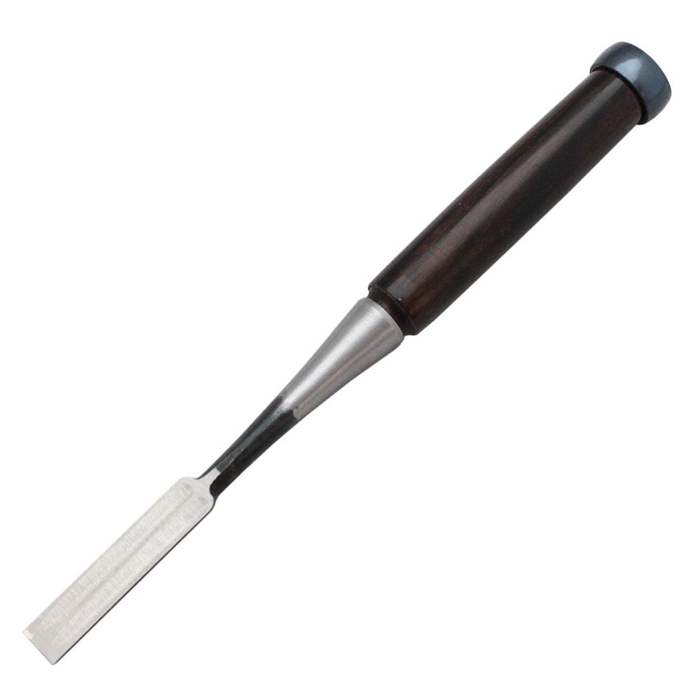 ■播州三木 木成追入鑿 黒檀柄 二枚裏 四分(12mm) フジカワ のみ ノミ 大工道具 職人用 本職用｜ハーティ・エクスプレス