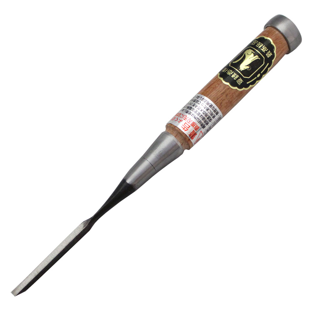 ■播州三木 キツネ 追入鑿 赤樫柄 スリ合わせ 一枚裏 一分(3mm) 礒野信夫鏨製作所 磯野鑿 大工道具 のみ ノミ|ハーティ・エクスプレス