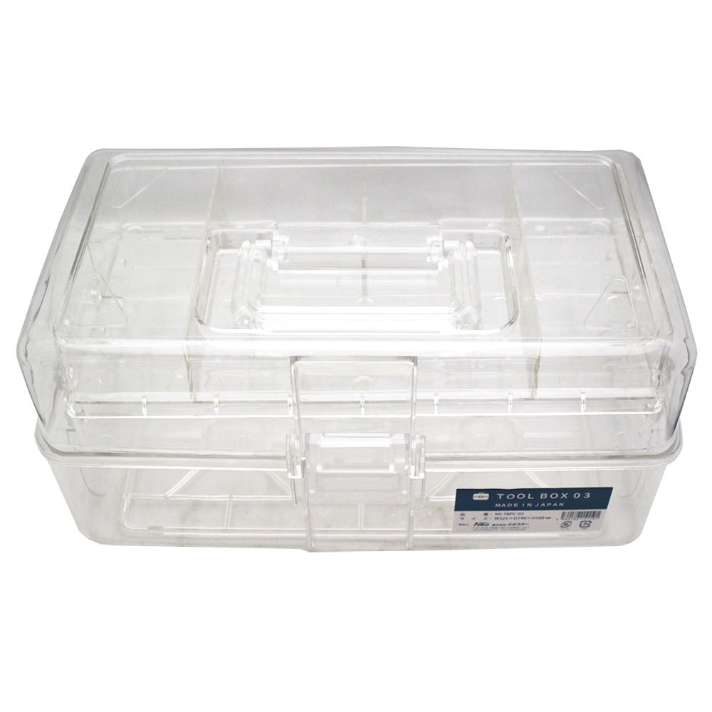 楽天市場】□透明ポリカツールボックス 中皿無しシンプルタイプ NS