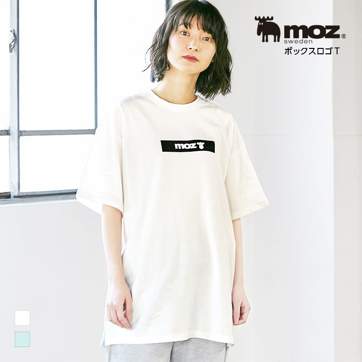 楽天市場 送料無料 ネコポス 対応 Moz Swedenボックスロゴ Tシャツ モズ 北欧 Tシャツ トップス 半袖 ユニセックス ゆったり ゆるカジ ビッグシルエット オーバーサイズ 綿100 ベーシック スウェーデン 人気 インテリア 北欧雑貨 Moz