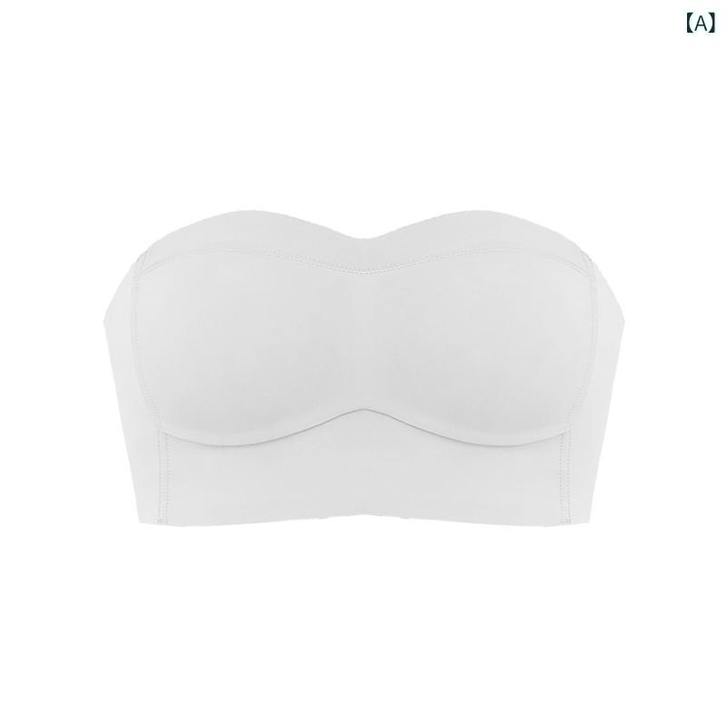 ブラ レディース ストラップレス 薄型 大きめ乳ぶさ 小さく見せる 脇肉納める たれ下がる押しとどめる 熱電子管とっ始め式 夏用 軽さ 伸縮性 吸湿速乾 当たること冷感 綿織物混 ご機嫌酉の方角 黒いこと サクラ色系