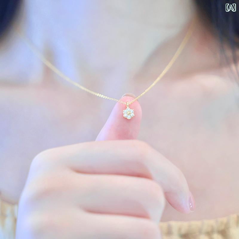 ネックレス レディース ジュエリー 【 Bloo &middot; 忘れな 草】 和風 初恋 高級 銀 メッキ 多層 ネックレス + イヤリング セット｜北摂軽太郎便 11,207円
