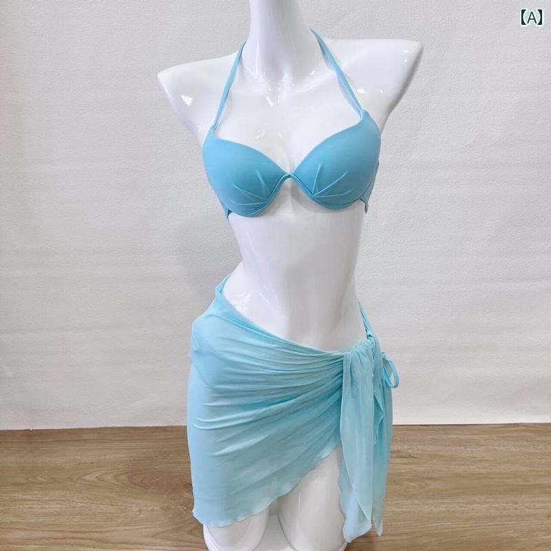 水着 ビキニ レディース セクシー AYSTUDIO 水着 女性 2025 セクシー ホット ガール スリム 温泉 バケーション小 胸 ワイヤー ギャザー ビキニ