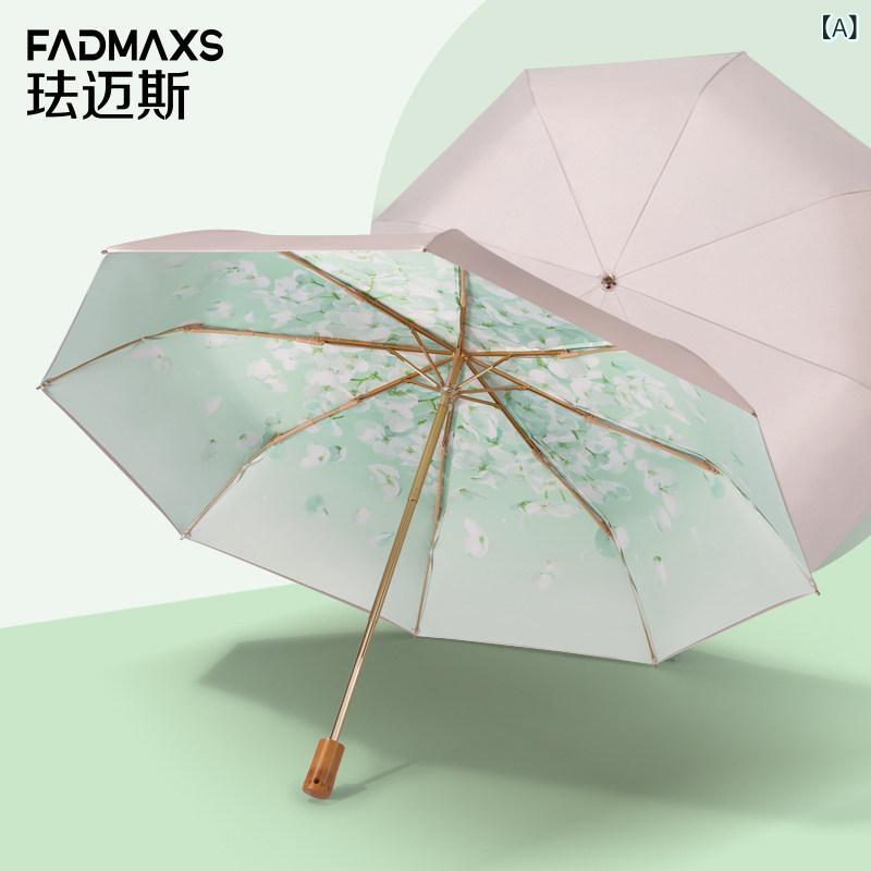 傘 レディース 兼用 Famais 二 重層 日がさ 日焼押しとどめる 紫外線 押しとどめる 折りたたみ 傘 晴 雨 兼用 お上さん用 UPF 50