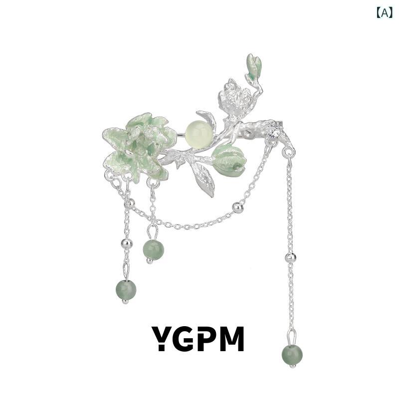 ブローチ アクセサリー YGPM ジャスミン ブローチ 女性用 高級 精巧 ファッション な 新 チャイナ風｜北摂軽太郎便