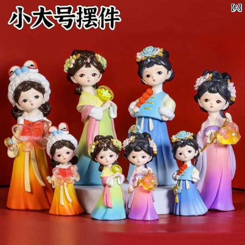 かわいい 飾り 雑貨 チャイナ 風 スタイル 盛 世 芳 花 ホーム ベッド ルーム ポーチ リビング 装飾 樹脂 装飾品 アクセサリー