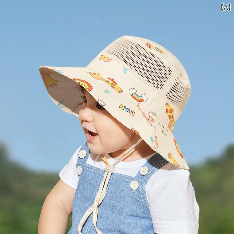 キッズ用 サンハット 日焼け防止 帽子 Celot Kever 子供用 サンハット 夏用 フィッシャーマン ハット 男の子と 女の子用 ベビー 1歳