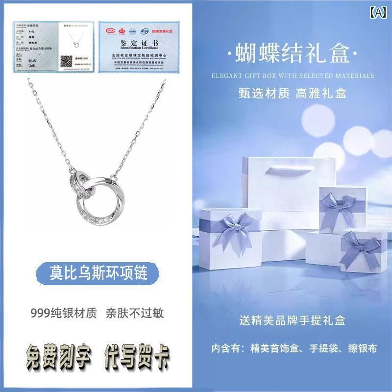 ネックレス レディース ジュエリー 520 バレンタイン デーの 彼女への プレゼント S 999 スター リング シルバーネックレス ハイエンド 2025新 アクセサリー