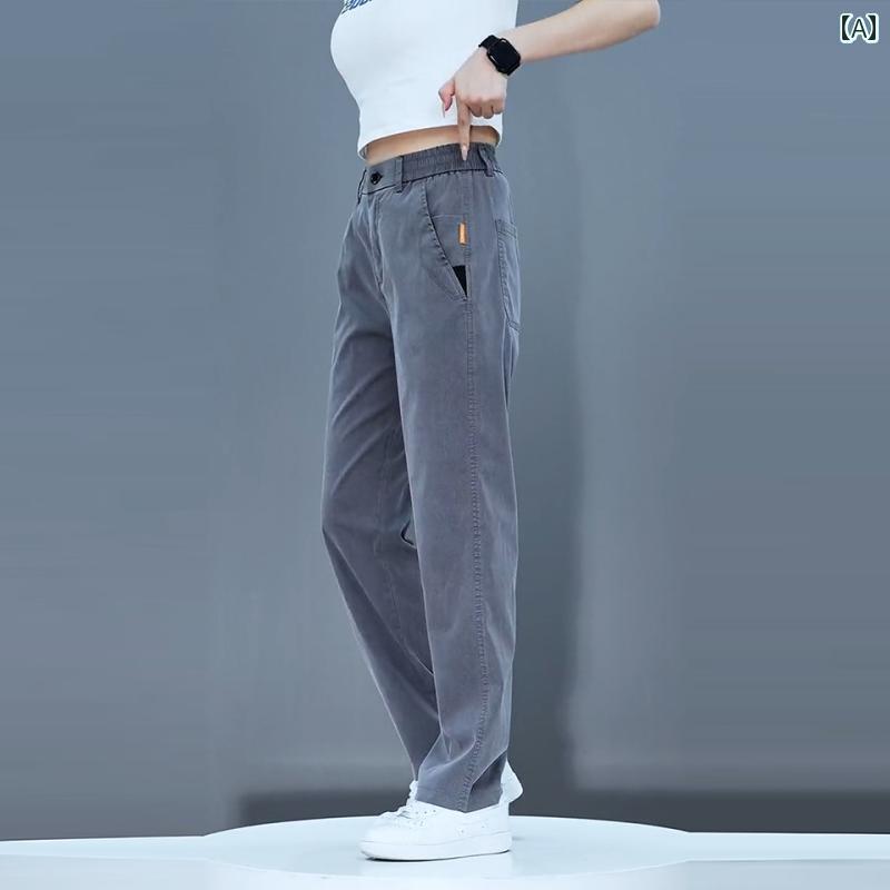 ワークパンツ 男性用 ファッション メンズカジュアル パンツ ストレート 冷感 ダストフリー パパ メンズパンツ 快適 夏用 薄手