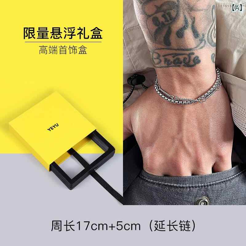 腕輪 宝飾品 ラグジュアリー はやりっ児 輪っか しろがね色の 2 層 スタッキング 御前上等 腕輪。 お坊っちゃん向け。な メンズ。 たわい無い メンズ。な メンズ 表どおり。