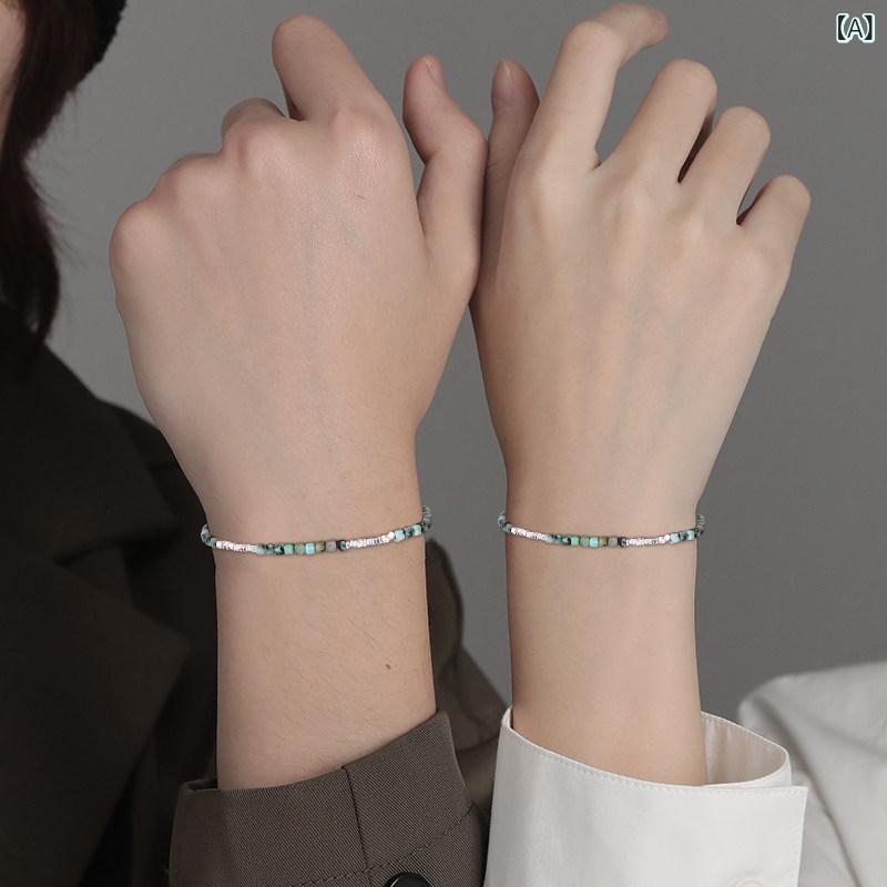 腕輪 宝飾品 ラグジュアリー S925 しろがね色 二人組 腕輪 御前上等 腕輪の 有りの実 彼への バレンタイン デーの 祝する 差し上げ物に 至適