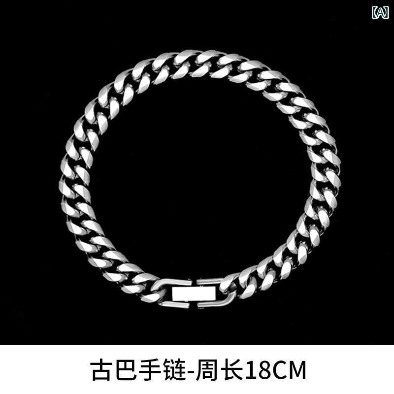 ブレスレット ジュエリー ラグジュアリー プラチナ キューバ ブレスレット メンズ ヒップ ホップ シンプル 18 K コールド スタイル ジュエリー|北摂軽太郎便