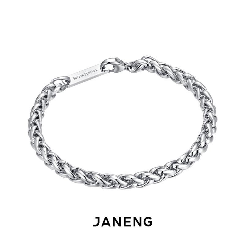 ブレスレット ジュエリー ラグジュアリー JANENG Zhuian 925 スター リング シルバー ショパン 編み ブレスレット ユニセックス シンプル カップル マッチング