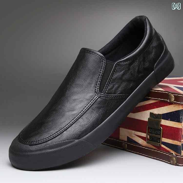 デッキシューズ メンズ シンプル フラッシュ ステップ メンズシューズ ソフト レザーシューズ 春 メンズ スリッポン ビジネス カジュアル 防水 英国 夏 暖かい ボード シューズ