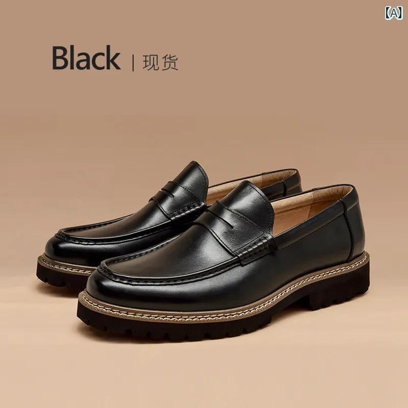 デッキシューズ メンズ シンプル Padasso メンズシューズ 2024 英国 風 ローファー 革 シューズ スリッポン カジュアル レザーシューズ 210808