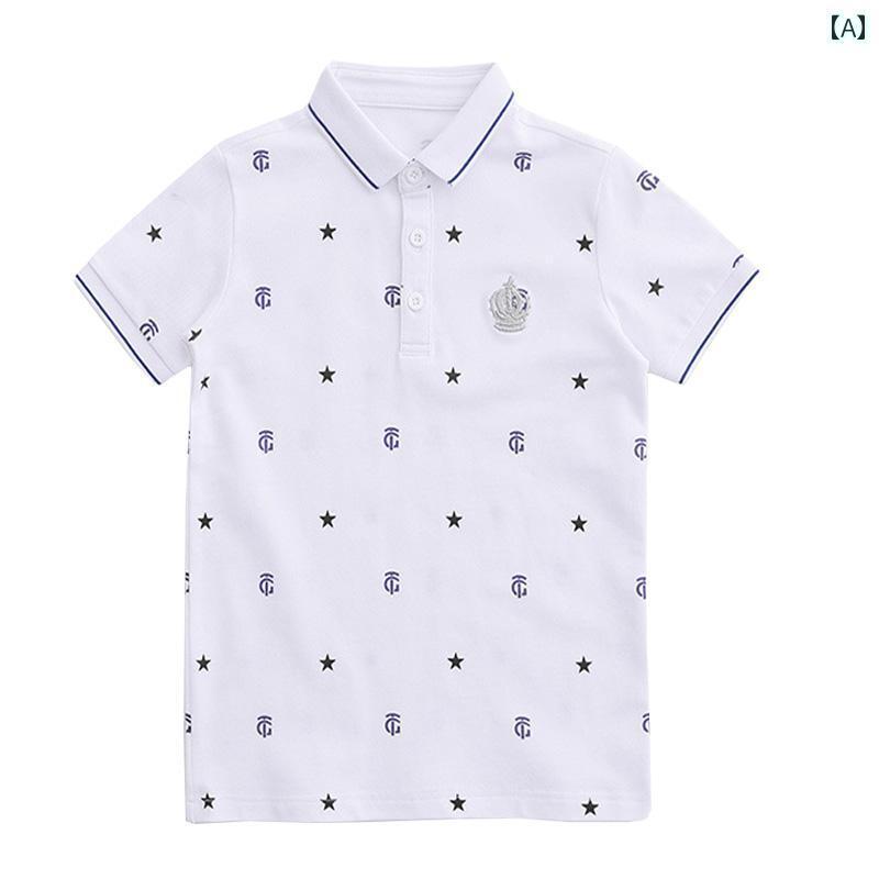 子供用 ゴルフウェア キッズ 2025年 子供用 ゴルフウェア 半袖 Tシャツ 夏用中大 サイズ シャツ 男女兼用 ポロシャツ 4,715円