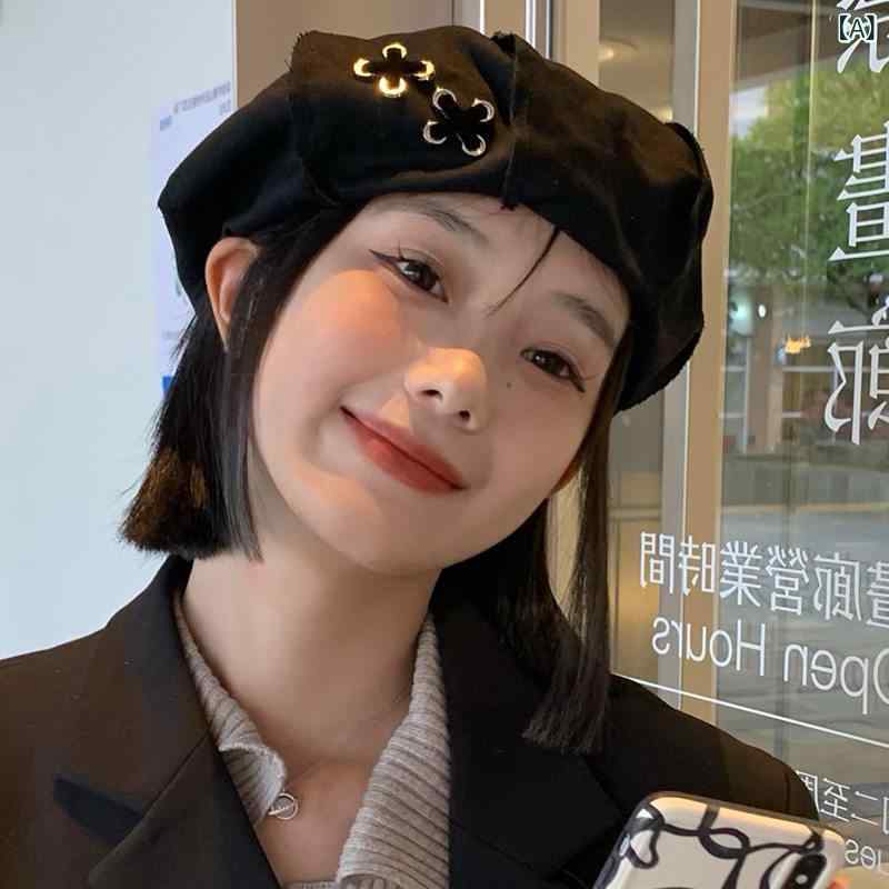 ベレー帽 おしゃれな レディース 韓国 春夏 レディース 八角形 ベレー 帽 大きい 頭囲と 顔 小さい 黒の エレガントの よい 風 芽の 画家の 帽子がです