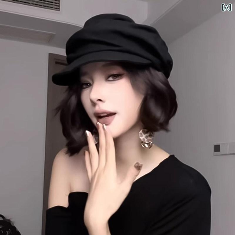 ベレー帽 おしゃれな レディース リネン キャップ 軽くて 通気性 プリーツ ニュース ボーイ 女性 スタイル 大きい 頭囲 小 顔 春夏 ベレー 帽
