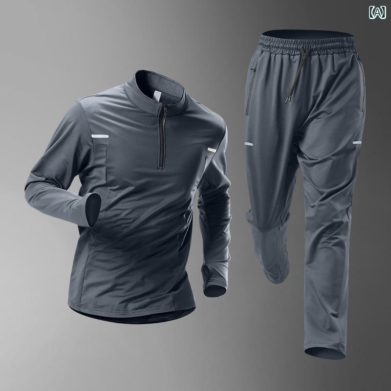 楽天市場】サイクリングウェアメンズジャケットズボンズ装備長袖スーツ