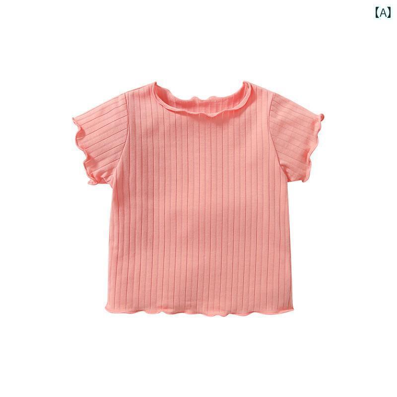 ベビー服 半袖 好いたらしい  お嬢さん 半袖 ティーシャツ 2025 乳飲み子の 夏服 座標軸輪っか プルオーバー ちびっ子用 トップス 夏