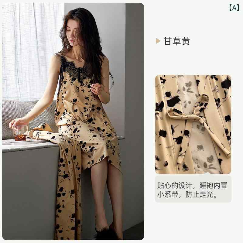 化粧着 パジャマ 好いたらしい 着心地 ユエ 下着類 乳ぶさ パッド パジャマ レディース ナイト爵化粧着 歳月 表現スタイル 綿 長袖 夏 薄っぺら ズボン吊り 背広 背広